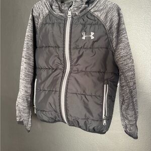Under Armour Kids Charcoal and Heather Gray Hoodie